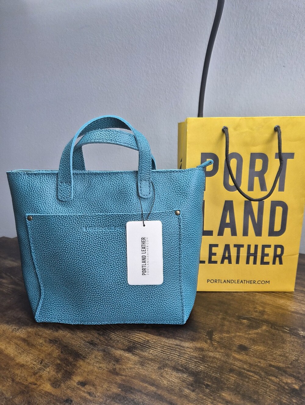 Portland Leather Mini Crossbody In Aquarius